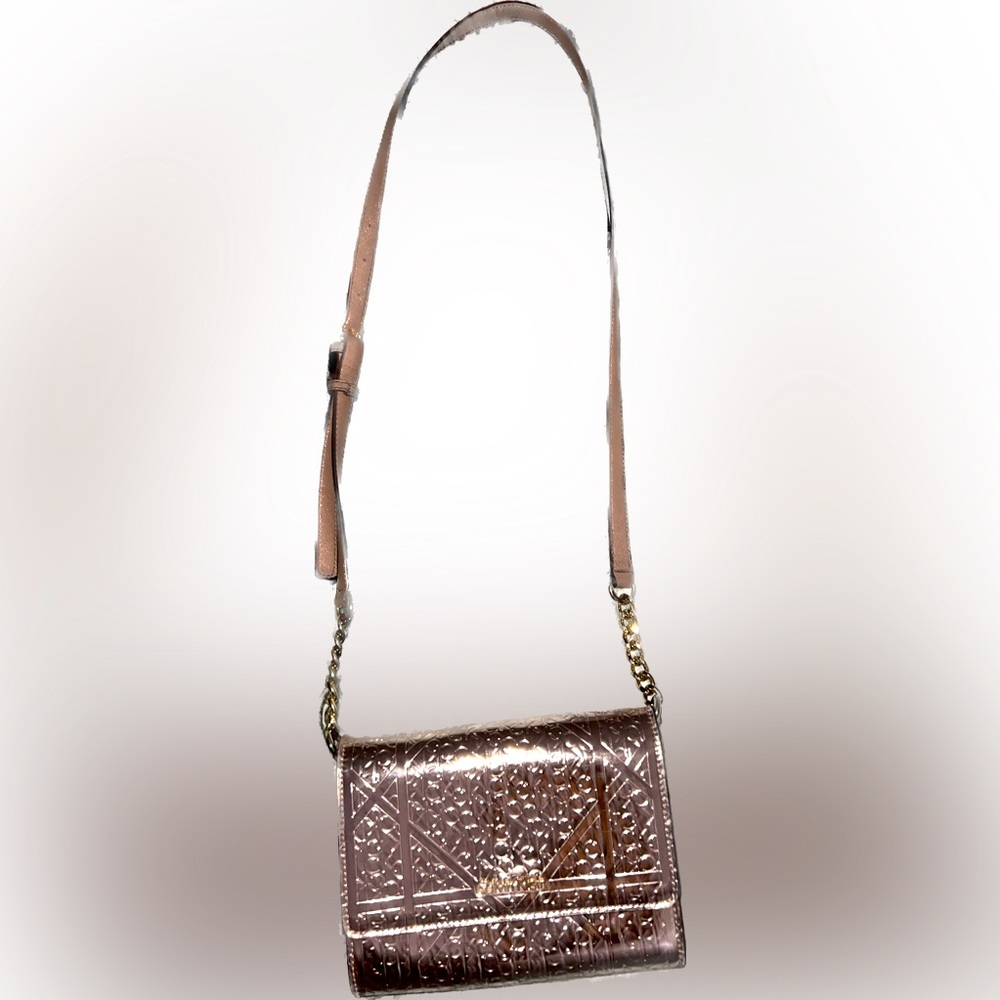 Calvin Klein Monogram purse metallic pink bag